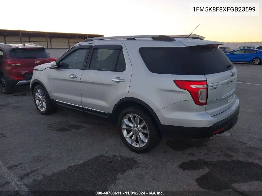 1FM5K8F8XFGB23599 2015 Ford Explorer Limited