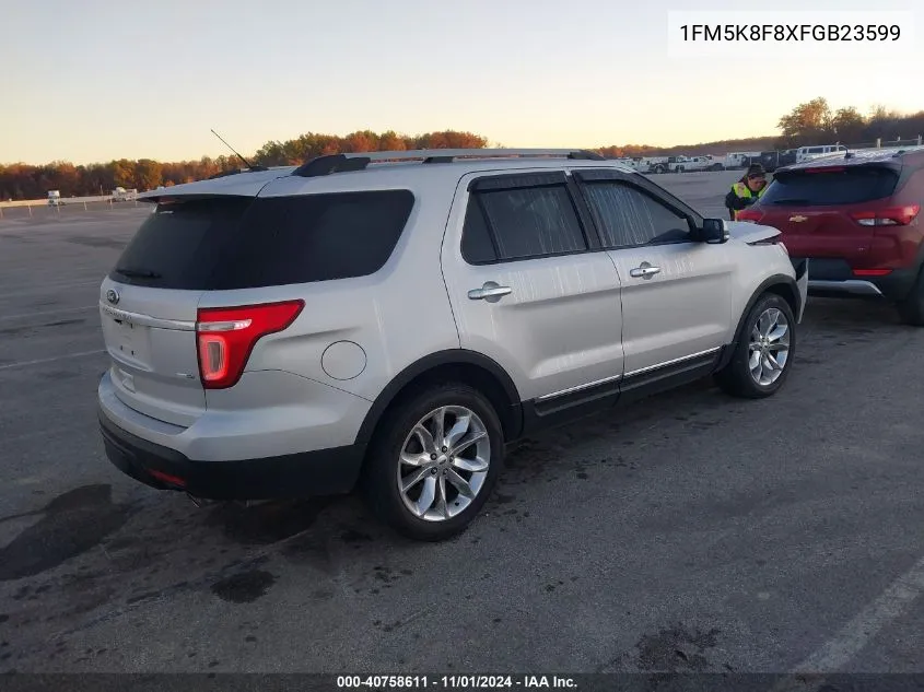 1FM5K8F8XFGB23599 2015 Ford Explorer Limited