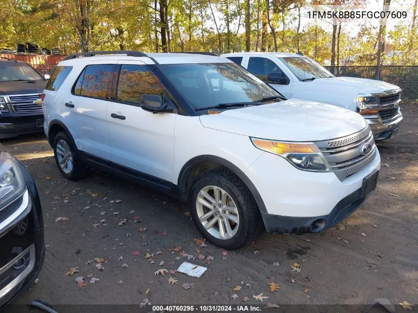 2015 Ford Explorer VIN: 1FM5K8B85FGC07609 Lot: 40760295