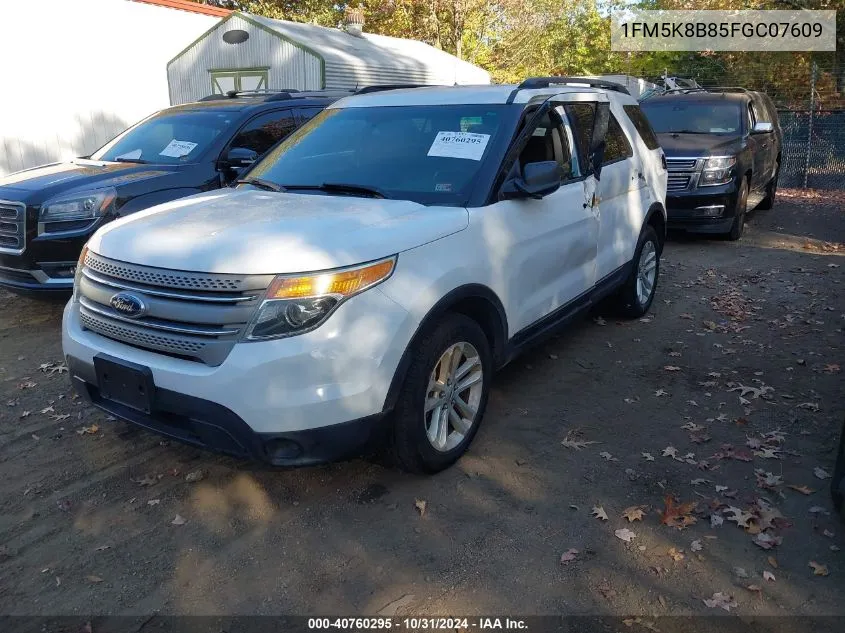 2015 Ford Explorer VIN: 1FM5K8B85FGC07609 Lot: 40760295