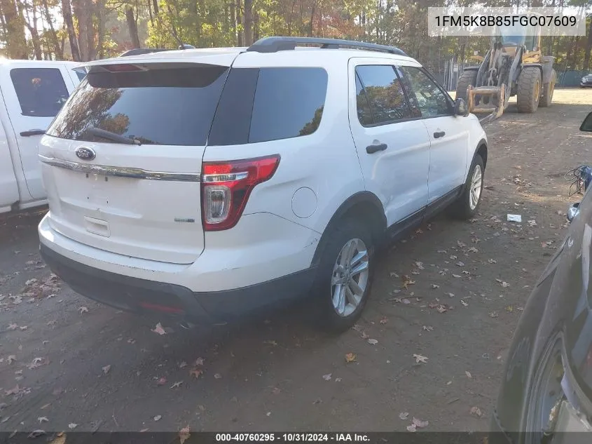 2015 Ford Explorer VIN: 1FM5K8B85FGC07609 Lot: 40760295