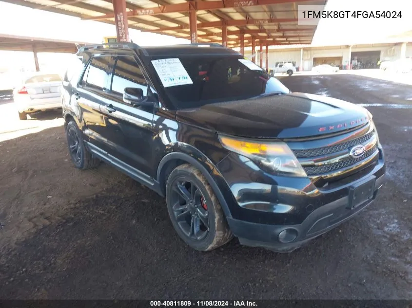 2015 Ford Explorer Sport VIN: 1FM5K8GT4FGA54024 Lot: 40811809