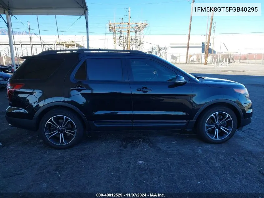 2015 Ford Explorer Sport VIN: 1FM5K8GT5FGB40295 Lot: 40812529