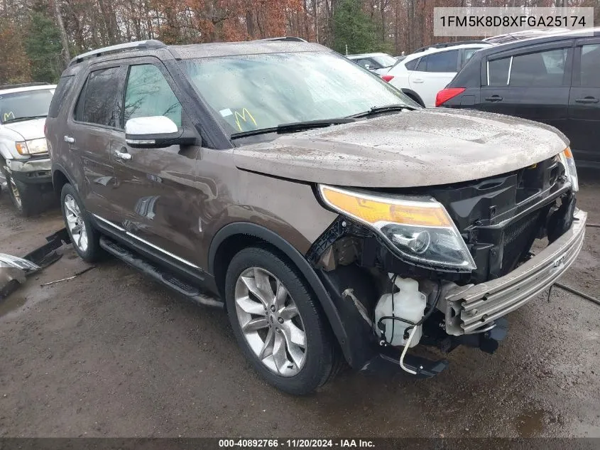 2015 Ford Explorer Xlt VIN: 1FM5K8D8XFGA25174 Lot: 40892766