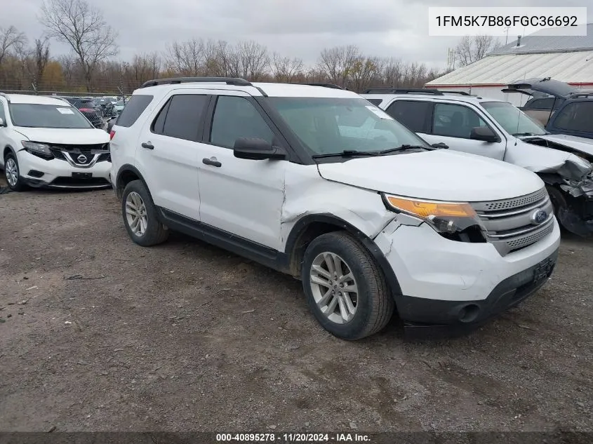 2015 Ford Explorer VIN: 1FM5K7B86FGC36692 Lot: 40895278