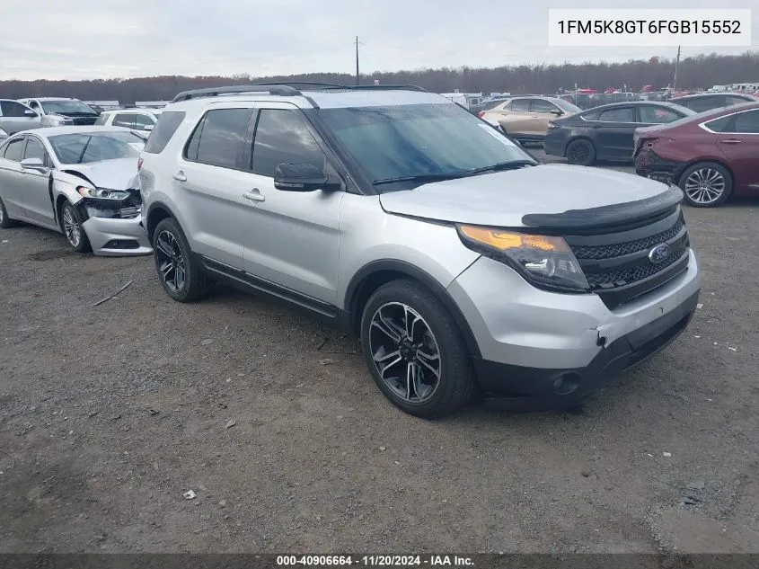 2015 Ford Explorer Sport VIN: 1FM5K8GT6FGB15552 Lot: 40906664