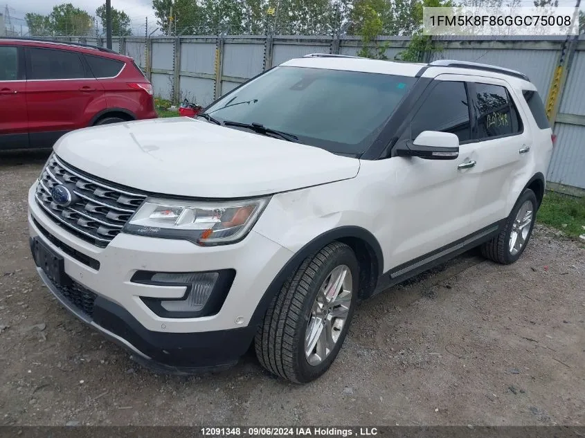 1FM5K8F86GGC75008 2016 Ford Explorer Limited