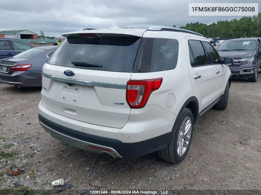 1FM5K8F86GGC75008 2016 Ford Explorer Limited