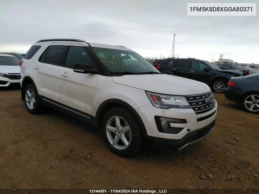 1FM5K8D8XGGA80371 2016 Ford Explorer Xlt