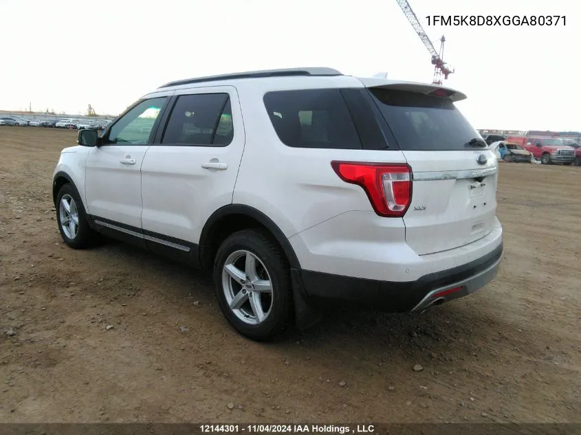 1FM5K8D8XGGA80371 2016 Ford Explorer Xlt