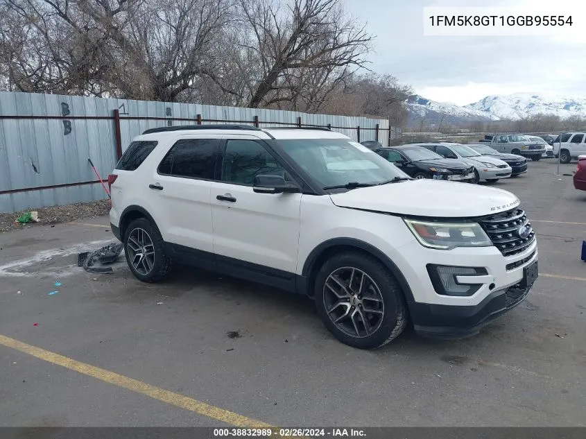 1FM5K8GT1GGB95554 2016 Ford Explorer Sport