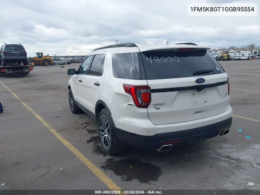 1FM5K8GT1GGB95554 2016 Ford Explorer Sport