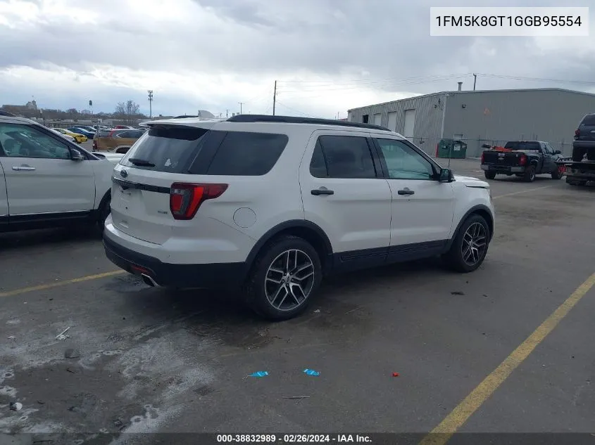 1FM5K8GT1GGB95554 2016 Ford Explorer Sport