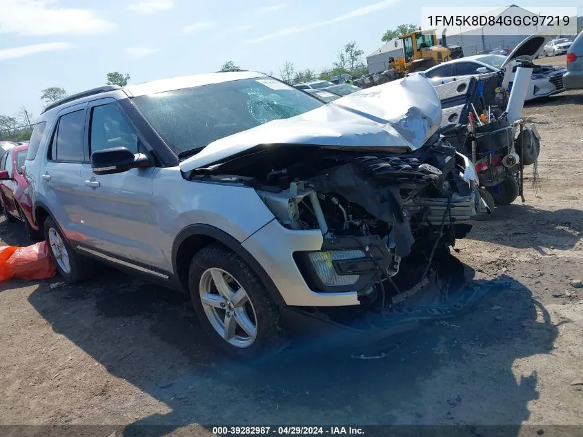 2016 Ford Explorer Xlt VIN: 1FM5K8D84GGC97219 Lot: 39282987