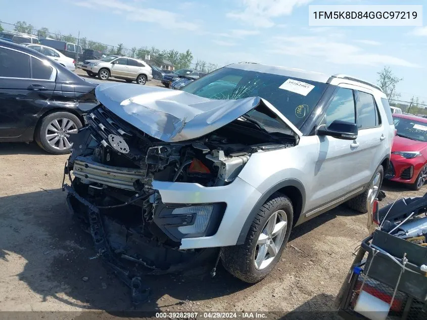 2016 Ford Explorer Xlt VIN: 1FM5K8D84GGC97219 Lot: 39282987