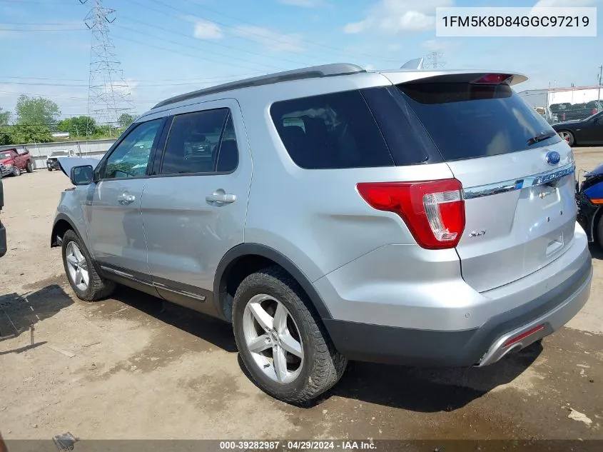 1FM5K8D84GGC97219 2016 Ford Explorer Xlt