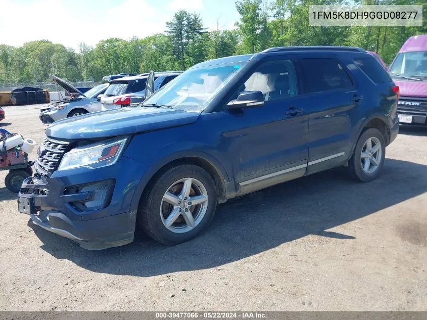 2016 Ford Explorer Xlt VIN: 1FM5K8DH9GGD08277 Lot: 39477066