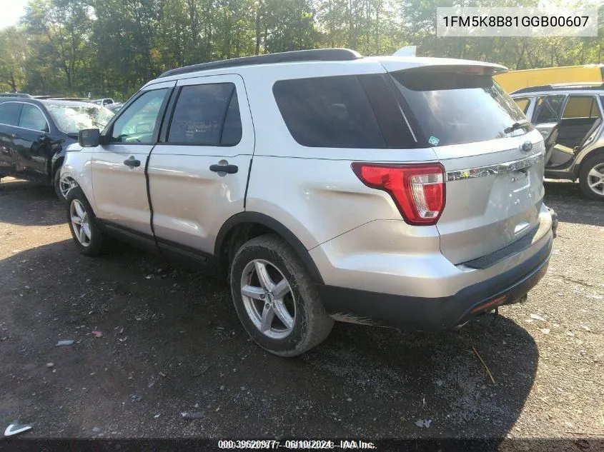 1FM5K8B81GGB00607 2016 Ford Explorer