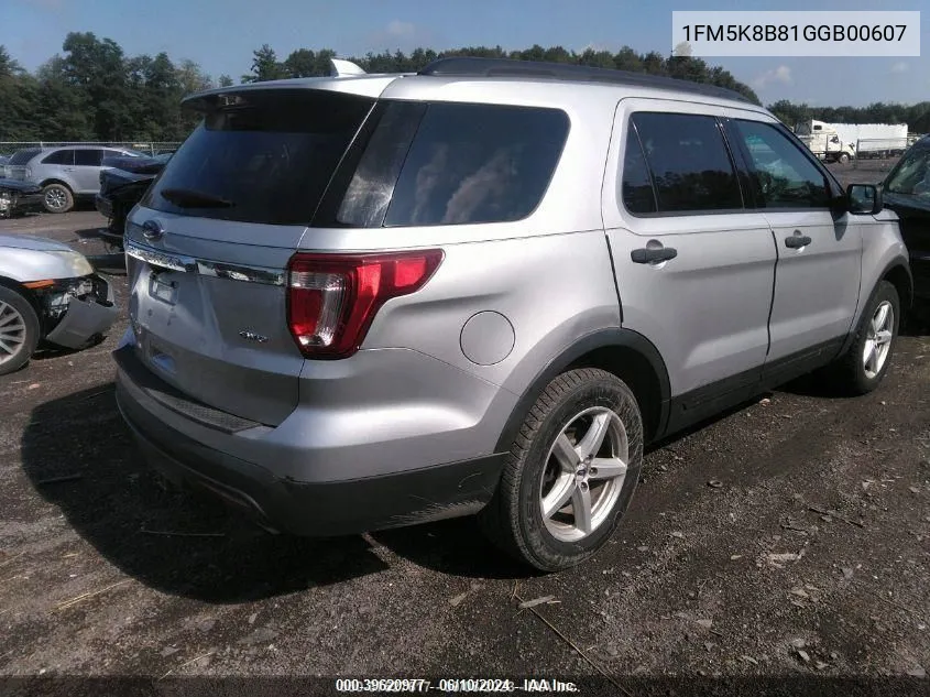 1FM5K8B81GGB00607 2016 Ford Explorer