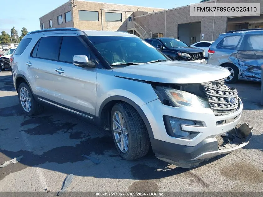 2016 Ford Explorer Limited VIN: 1FM5K7F89GGC25410 Lot: 39751706