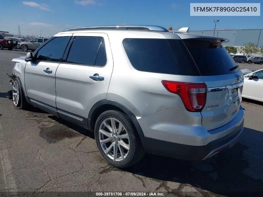 2016 Ford Explorer Limited VIN: 1FM5K7F89GGC25410 Lot: 39751706