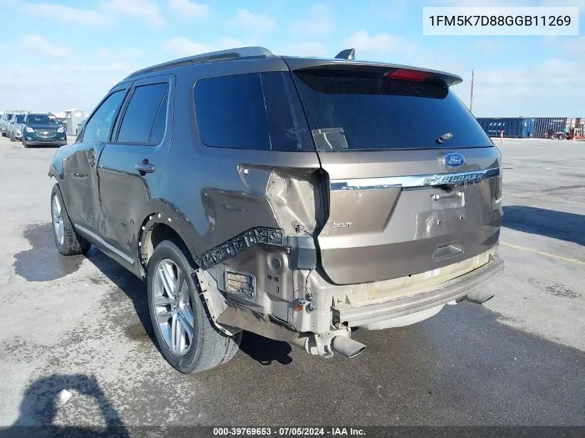 1FM5K7D88GGB11269 2016 Ford Explorer Xlt