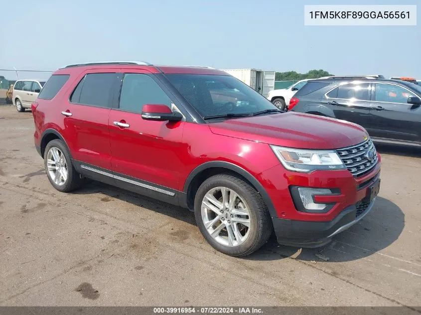 2016 Ford Explorer Limited VIN: 1FM5K8F89GGA56561 Lot: 39916954