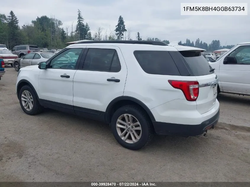 1FM5K8BH4GGB63734 2016 Ford Explorer