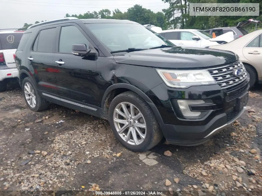 1FM5K8F82GGB66190 2016 Ford Explorer Limited