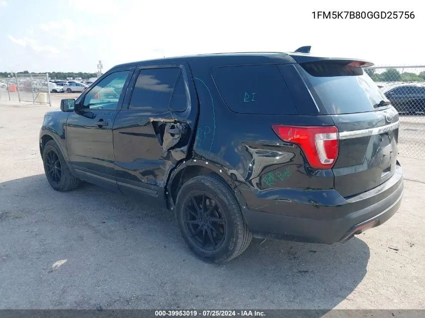 1FM5K7B80GGD25756 2016 Ford Explorer