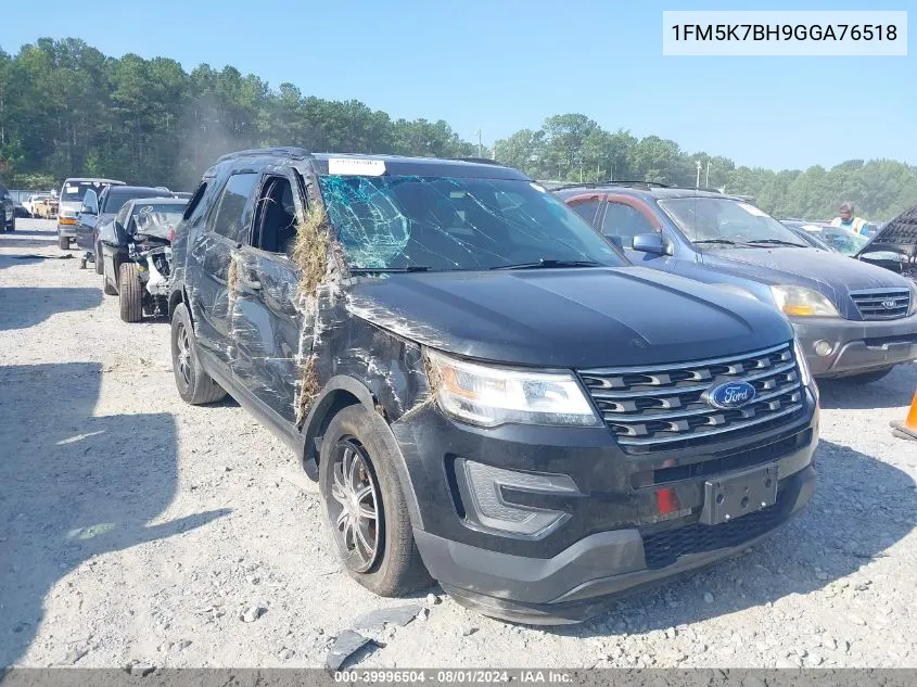 2016 Ford Explorer VIN: 1FM5K7BH9GGA76518 Lot: 39996504