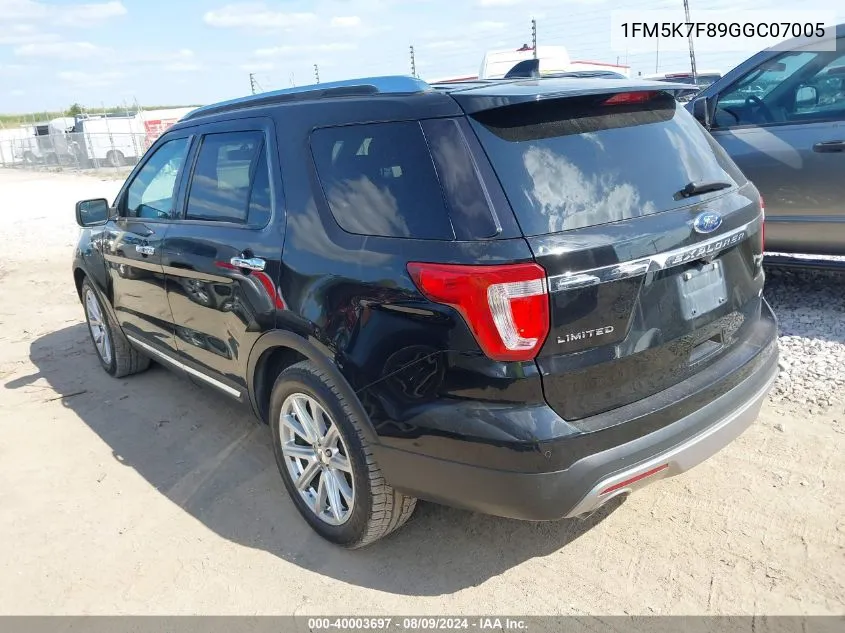 1FM5K7F89GGC07005 2016 Ford Explorer Limited