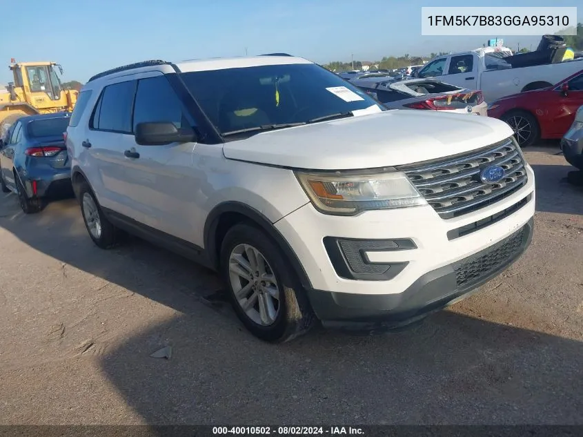 1FM5K7B83GGA95310 2016 Ford Explorer