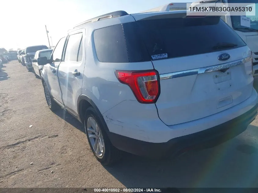 1FM5K7B83GGA95310 2016 Ford Explorer