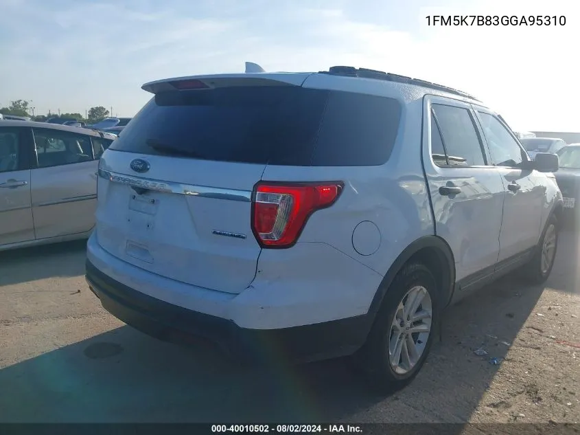 1FM5K7B83GGA95310 2016 Ford Explorer