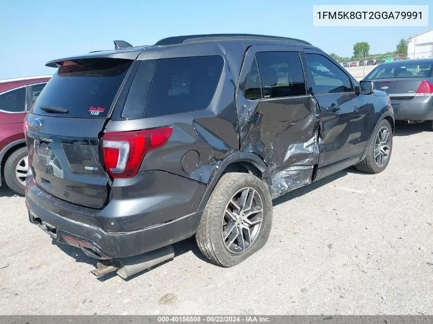 2016 Ford Explorer Sport VIN: 1FM5K8GT2GGA79991 Lot: 40156508