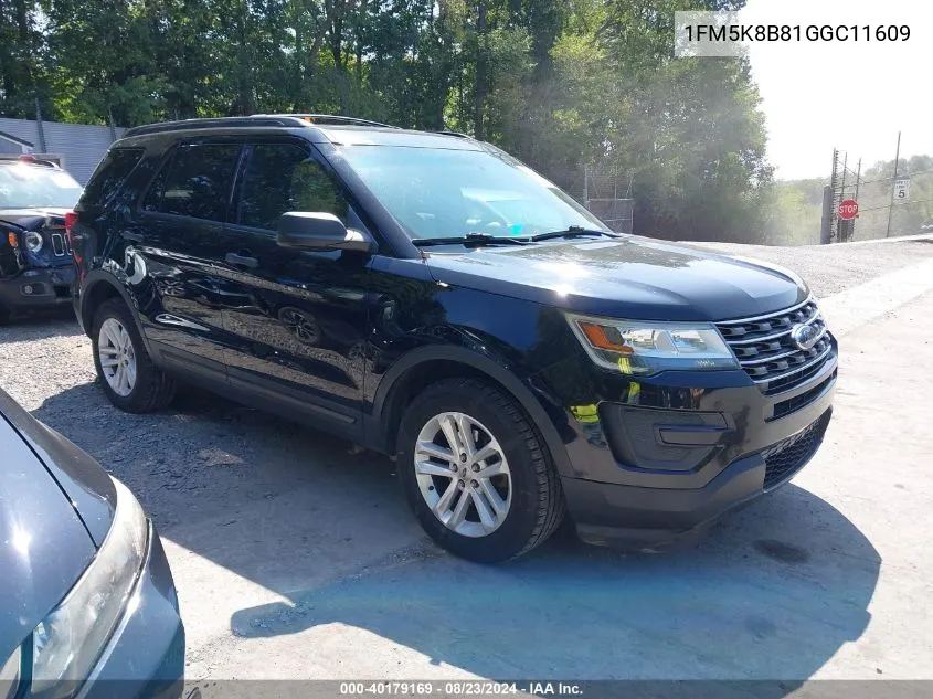 2016 Ford Explorer VIN: 1FM5K8B81GGC11609 Lot: 40179169