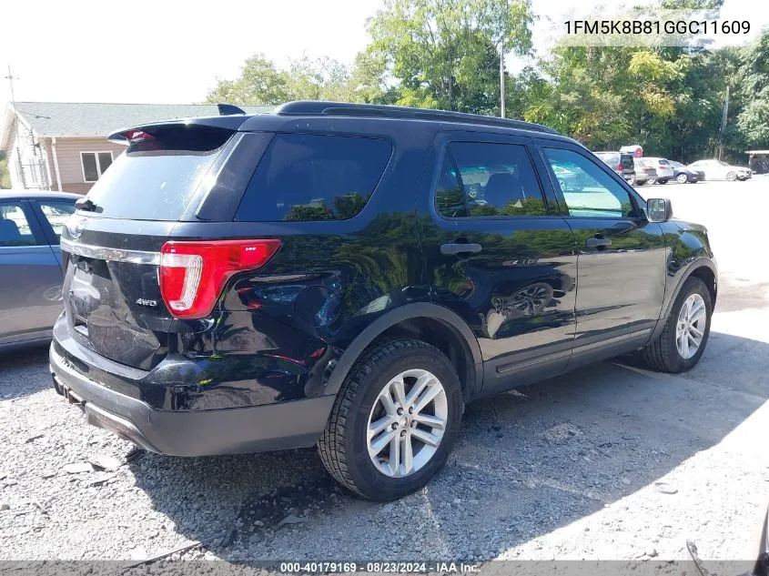 2016 Ford Explorer VIN: 1FM5K8B81GGC11609 Lot: 40179169