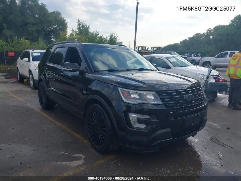 1FM5K8GT2GGC25077 2016 Ford Explorer Sport