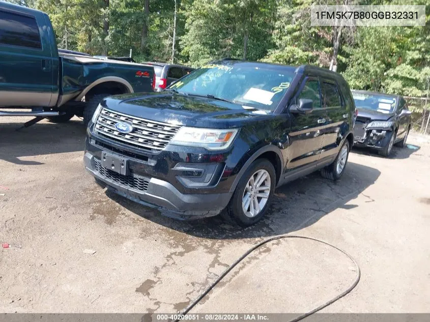 1FM5K7B80GGB32331 2016 Ford Explorer