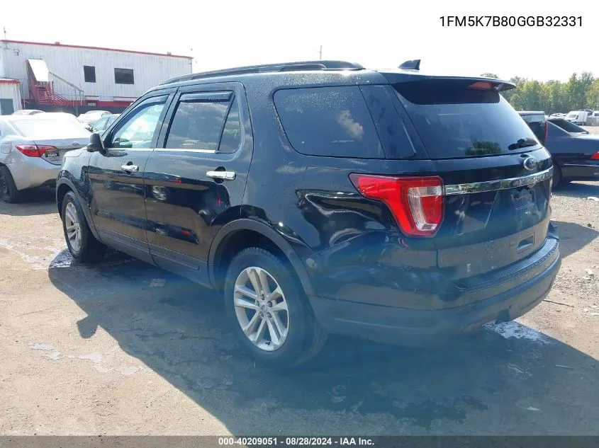 1FM5K7B80GGB32331 2016 Ford Explorer