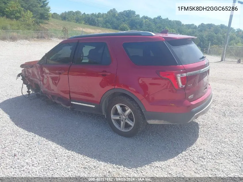 2016 Ford Explorer Xlt VIN: 1FM5K8DH2GGC65286 Lot: 40237882