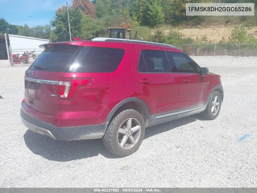 2016 Ford Explorer Xlt VIN: 1FM5K8DH2GGC65286 Lot: 40237882