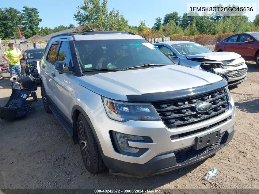 1FM5K8GT2GGC45636 2016 Ford Explorer Sport