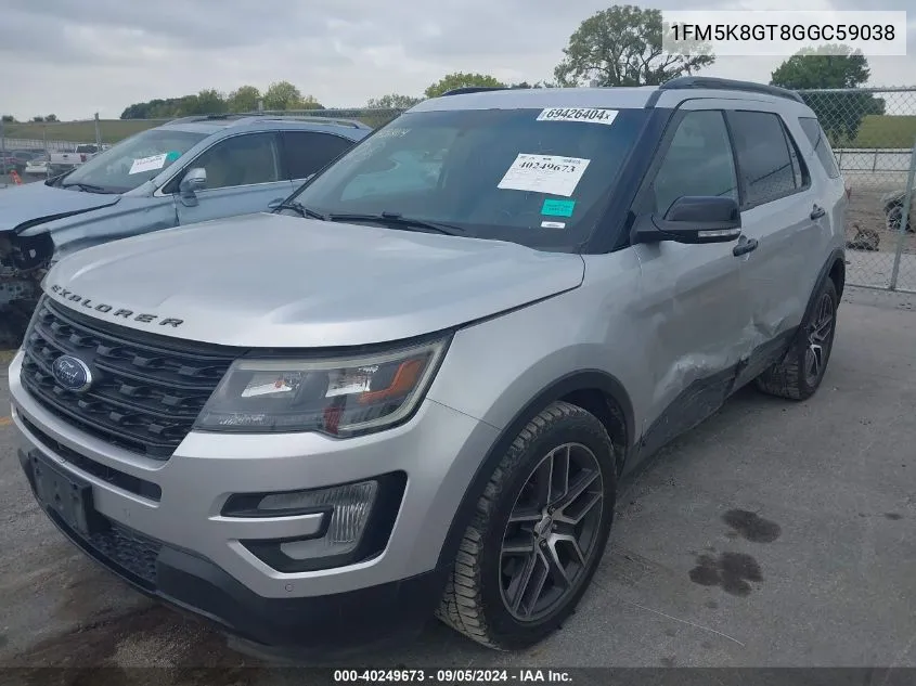 1FM5K8GT8GGC59038 2016 Ford Explorer Sport