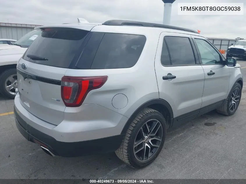 1FM5K8GT8GGC59038 2016 Ford Explorer Sport