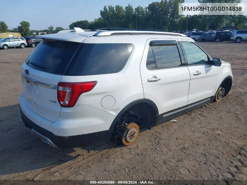 2016 Ford Explorer Platinum VIN: 1FM5K8HT0GGD14838 Lot: 40250869