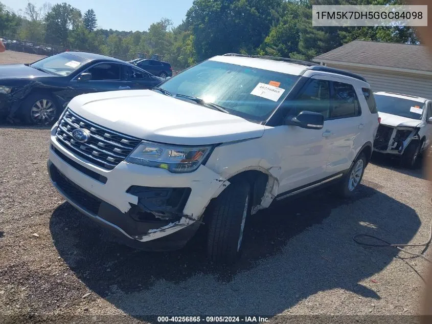 2016 Ford Explorer Xlt VIN: 1FM5K7DH5GGC84098 Lot: 40256865