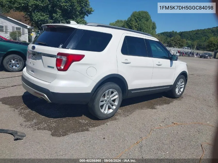 1FM5K7DH5GGC84098 2016 Ford Explorer Xlt