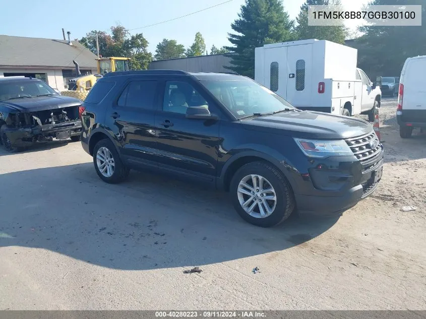 1FM5K8B87GGB30100 2016 Ford Explorer